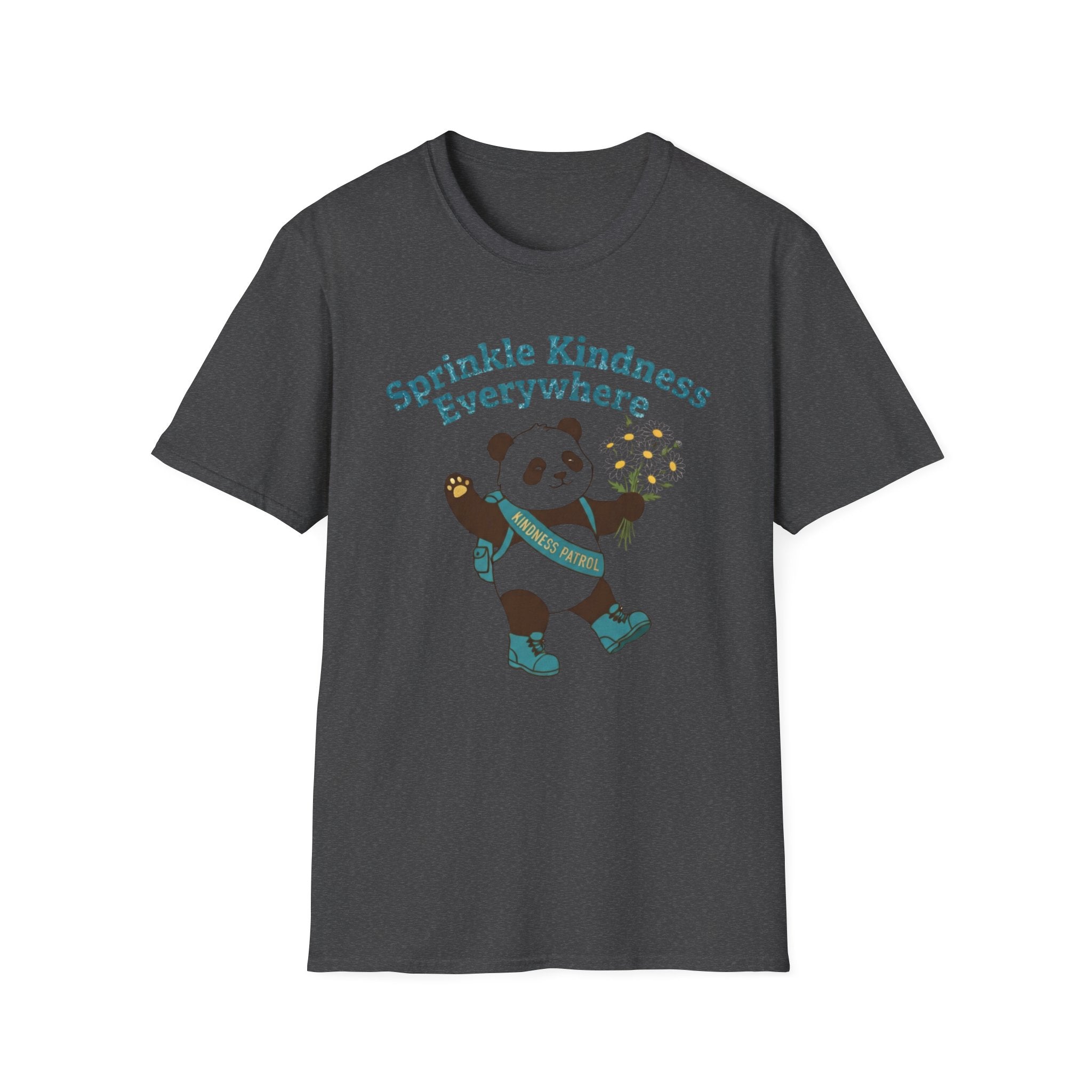 Sprinkle Kindness Everywhere T-Shirt —Panda & Flowers (55)