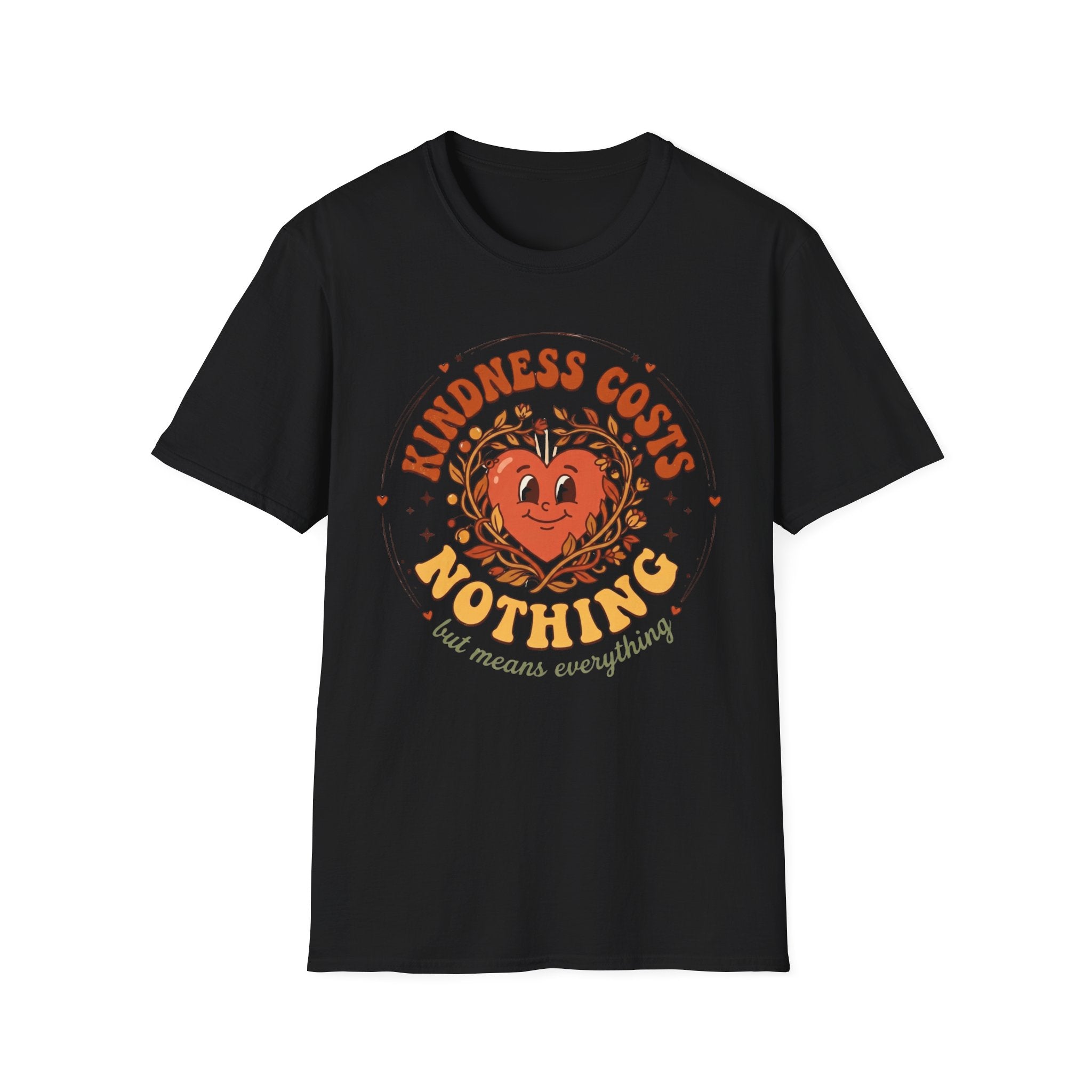 Kindness Costs Nothing T-Shirt — Heart Stars Wreath (21)