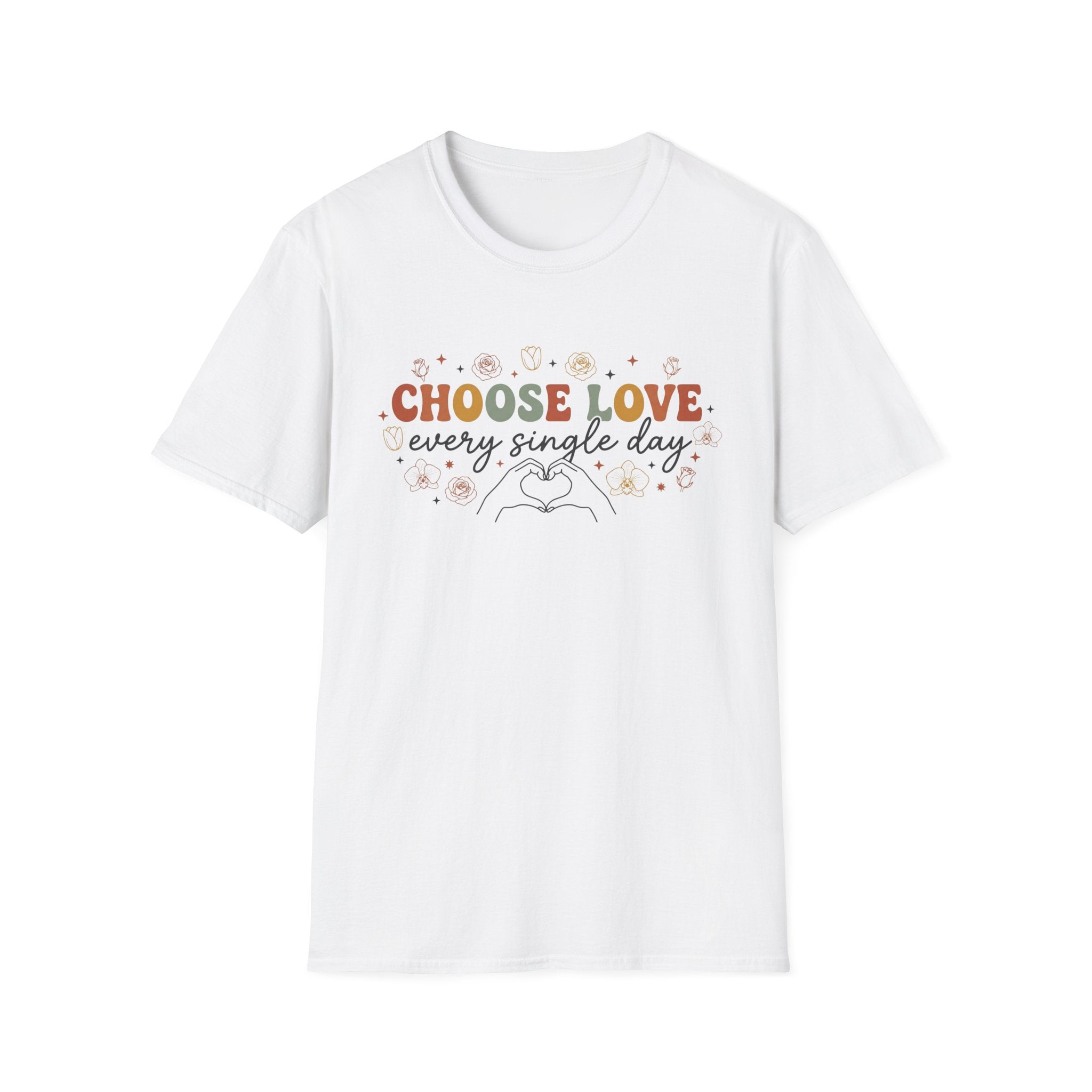 Choose Love Every Single Day T-Shirt — Flowers & Stars (23)