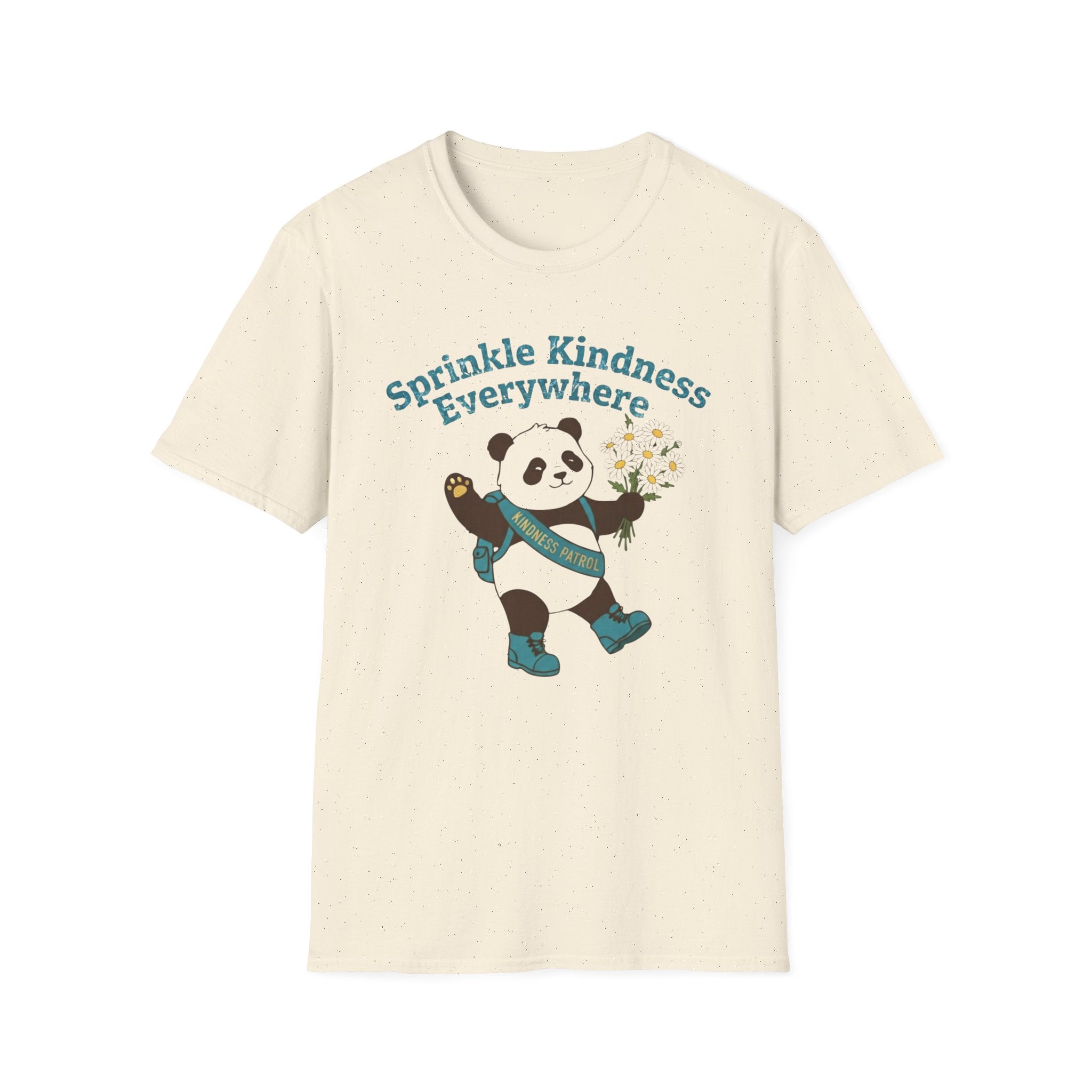 Sprinkle Kindness Everywhere T-Shirt —Panda & Flowers (55)