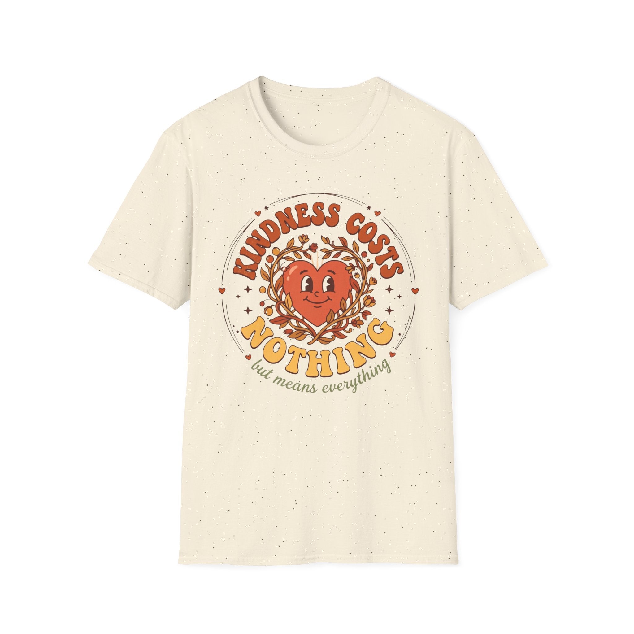 Kindness Costs Nothing T-Shirt — Heart Stars Wreath (21)
