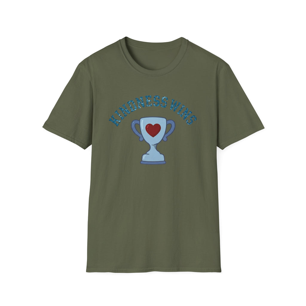 Kindness Wins T-Shirt — Blue Trophy (51)