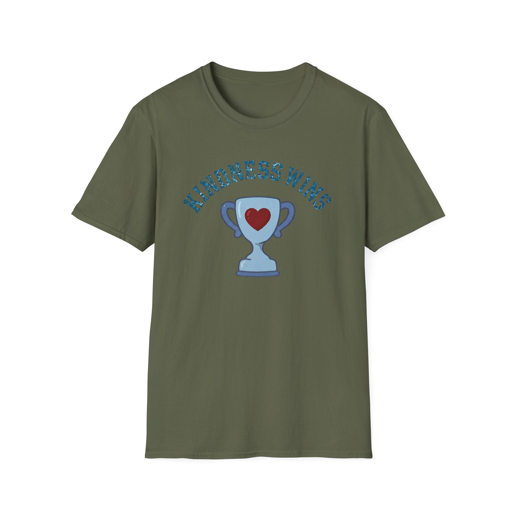 Kindness Wins T-Shirt — Blue Trophy (51)