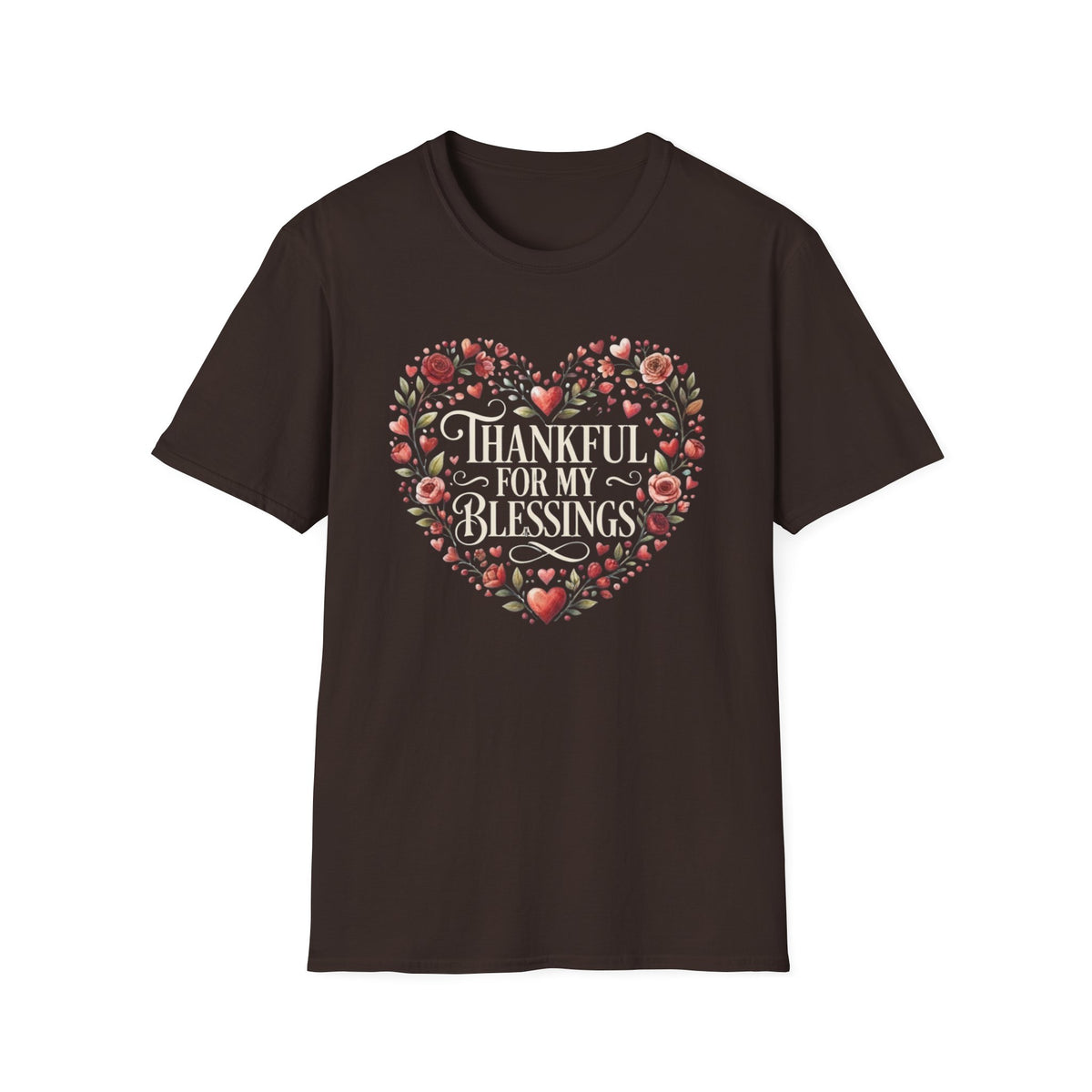 Thankful For My Blessings T-Shirt — Hearts Roses (168)