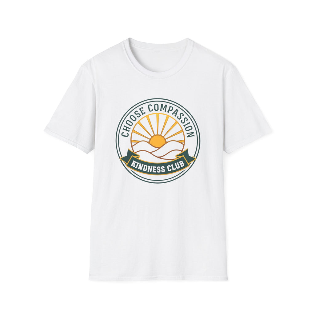 Choose Compassion Kindness Club T-Shirt — Emblem Sun Mountains (64)