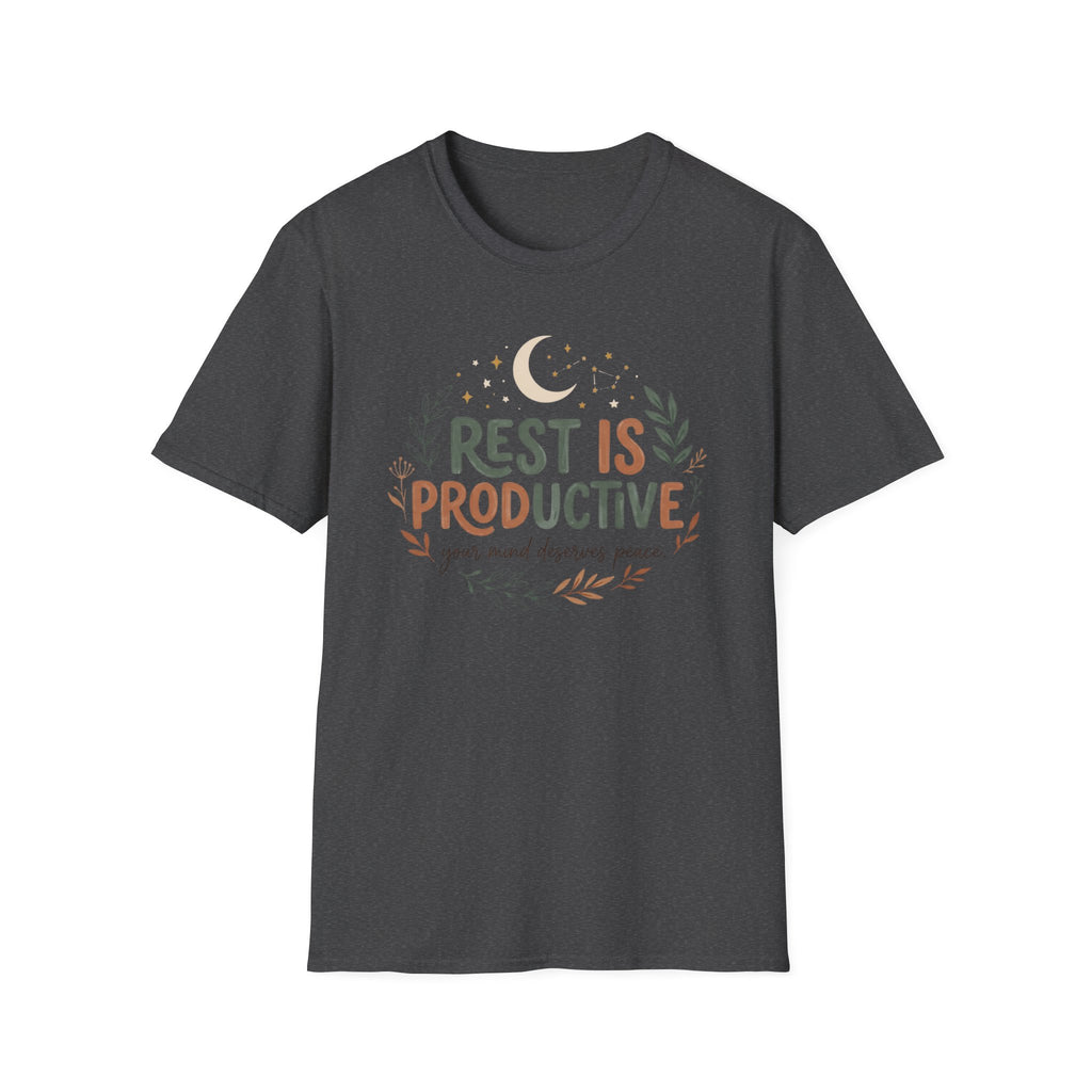 Rest Is Productive T-Shirt — Moon & Stars (32)