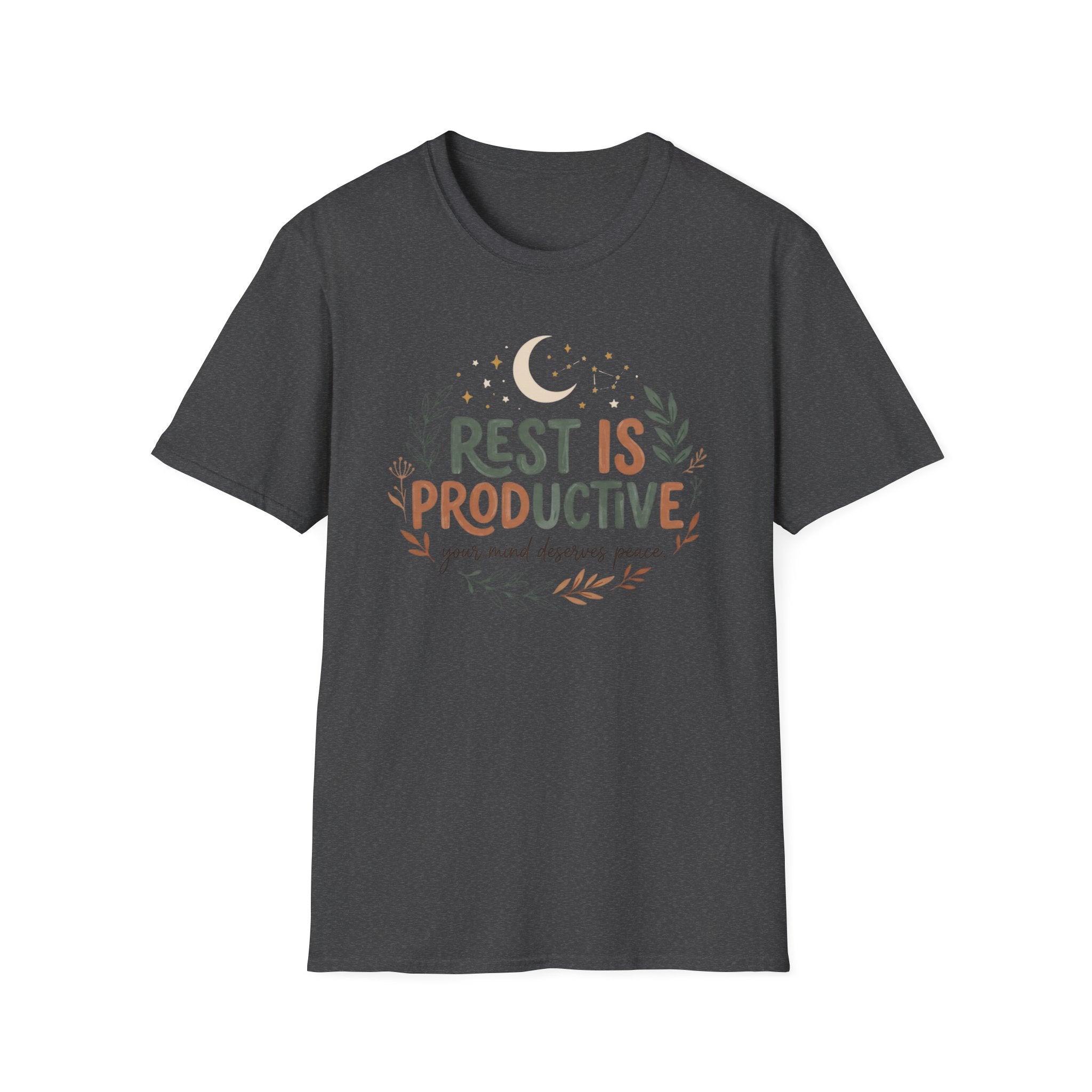 Rest Is Productive T-Shirt — Moon & Stars (32)