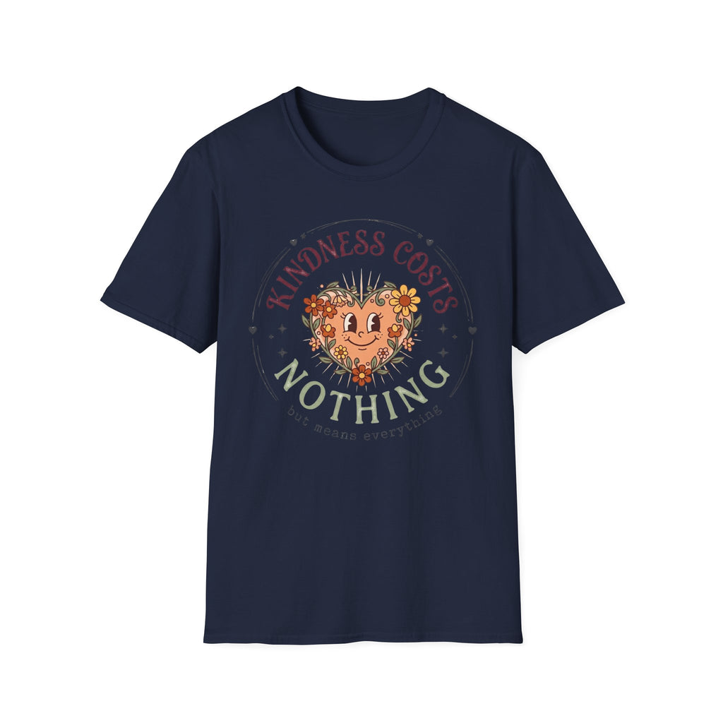 Kindness Costs Nothing T-Shirt — Heart Stars Wreath (22)