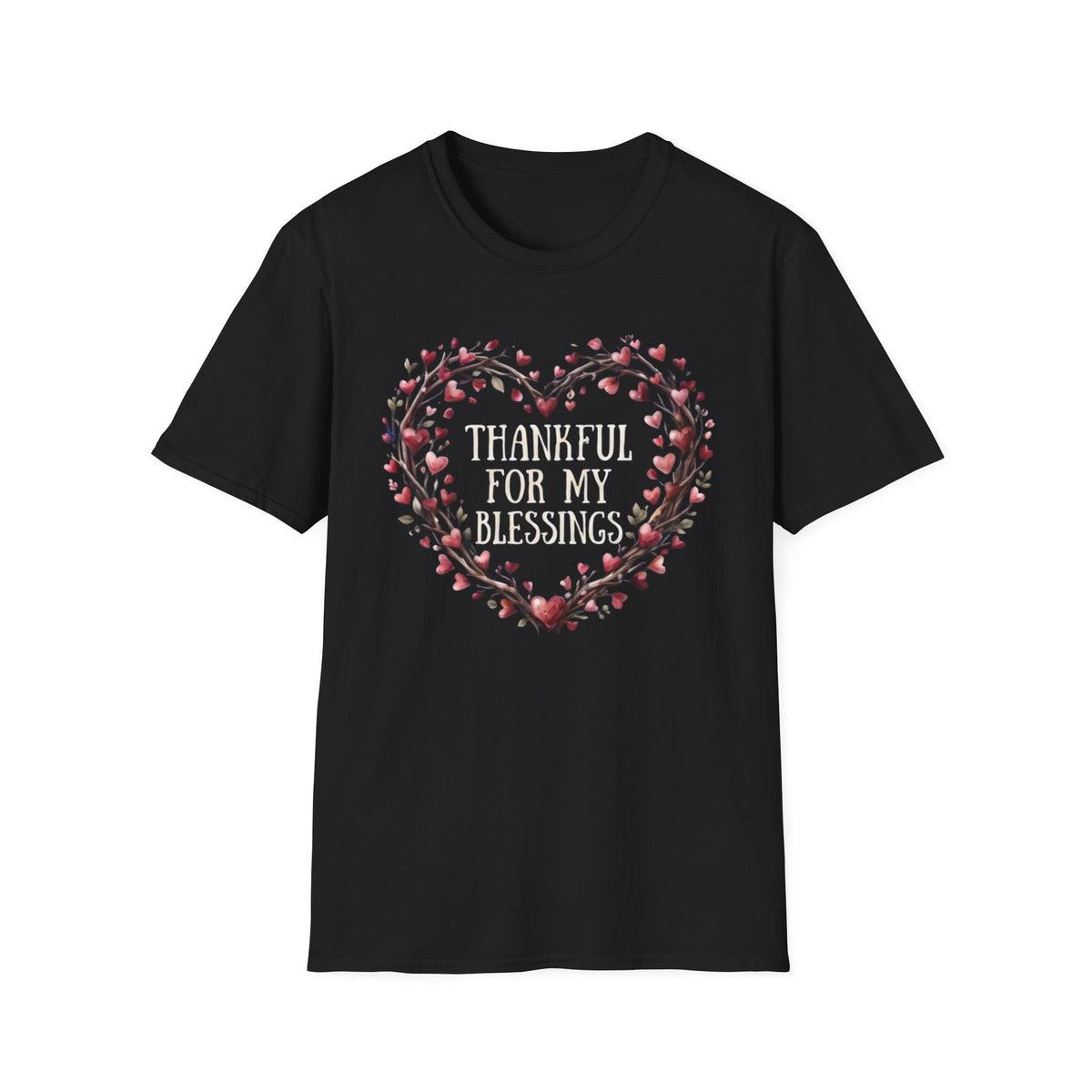 Thankful For My Blessing T-Shirt —  Heart Shaped Wreath (170)