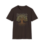Gentle Hearts Strong Roots T-Shirt — Birds Tree Roots (95)