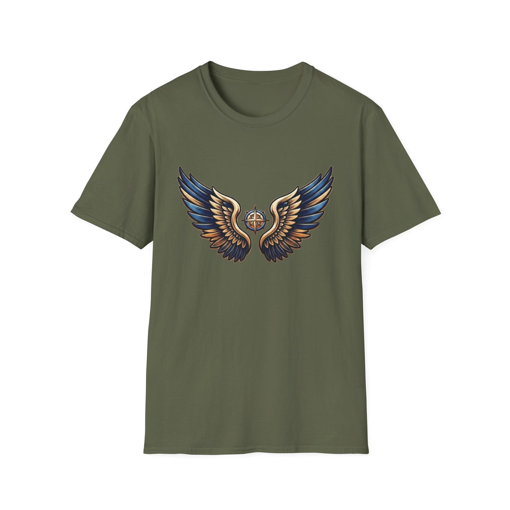 Gold Blue Wings T-Shirt — Wings (101)