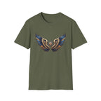 Gold Blue Wings T-Shirt — Wings (101)