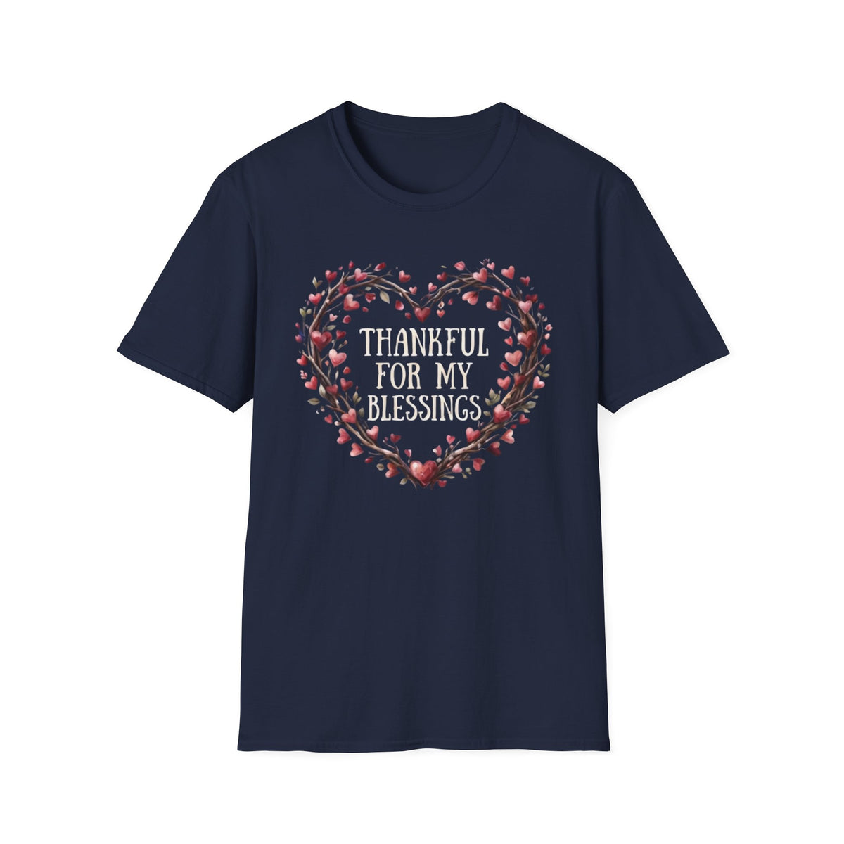 Thankful For My Blessing T-Shirt —  Heart Shaped Wreath (170)