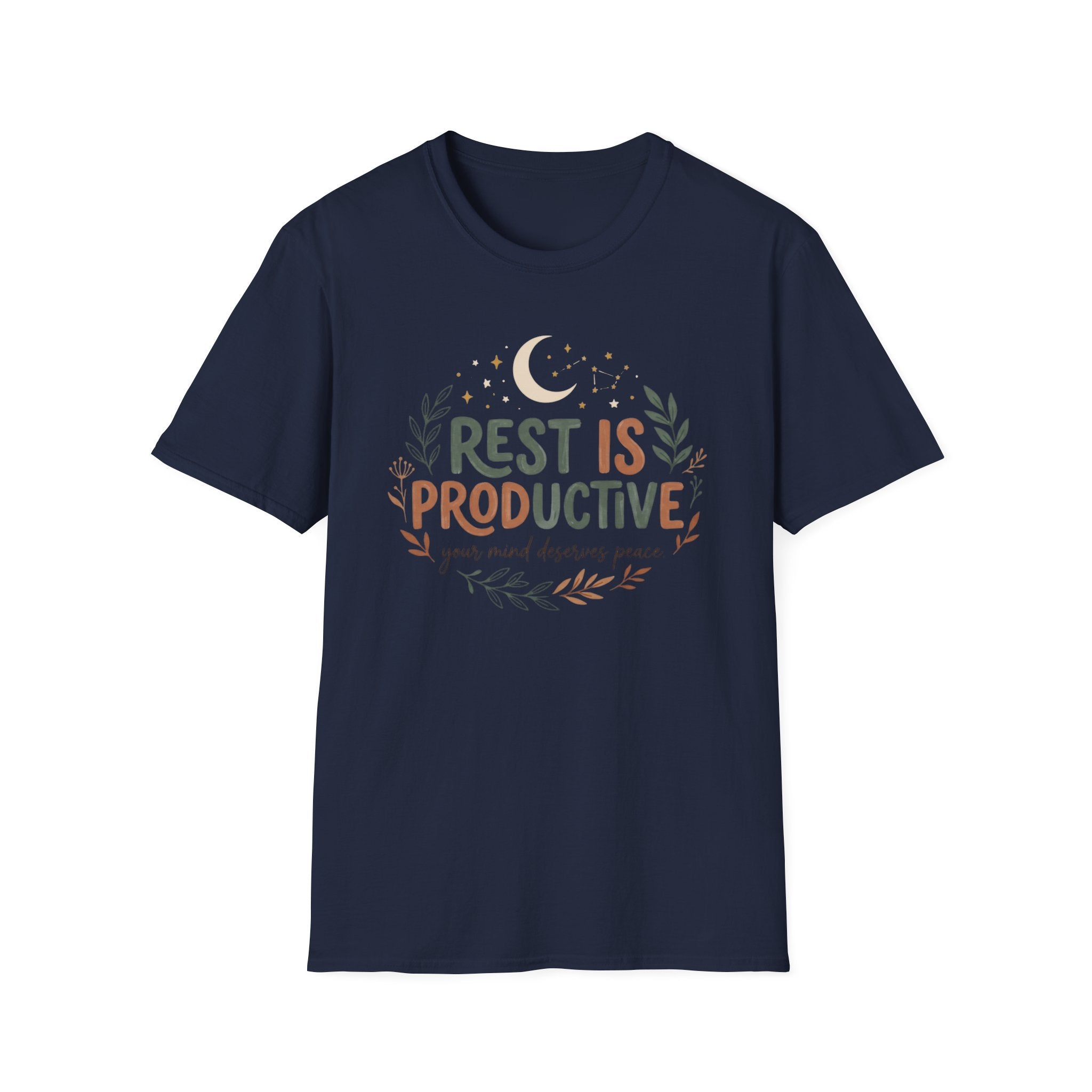 Rest Is Productive T-Shirt — Moon & Stars (32)