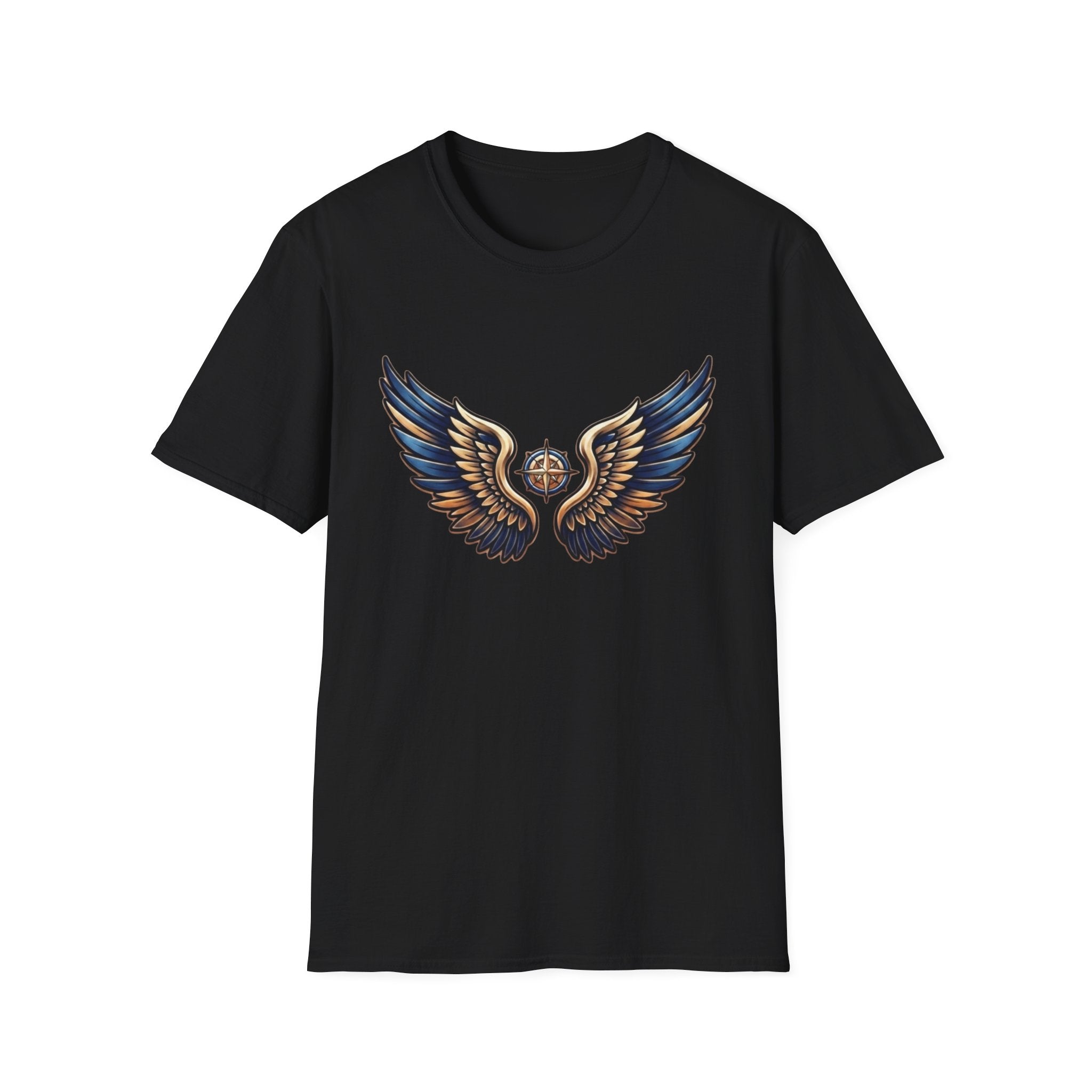 Gold Blue Wings T-Shirt — Wings (101)