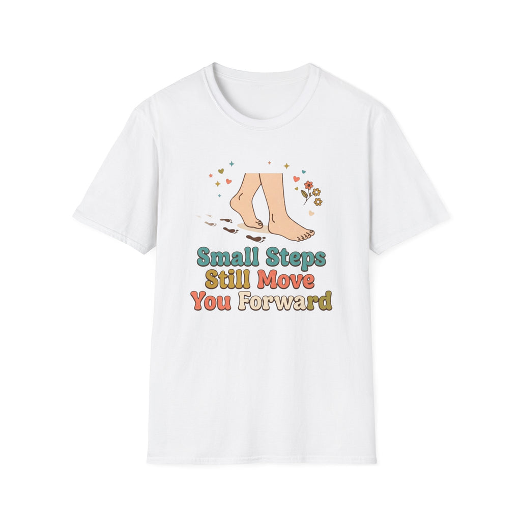 Small Steps Still Move You Forward T-Shirt — Stars & Feet (87)