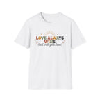 Love Always Wins T-Shirt — Birds Flowers & Sun (24)