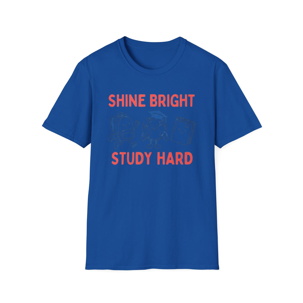 Shine Bright Study Hard T-Shirt — Globe Book (144)