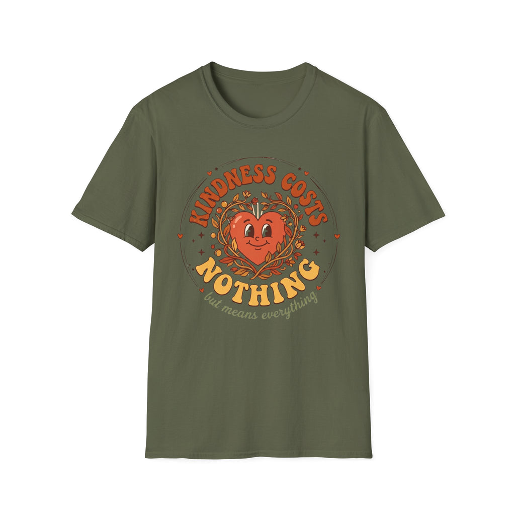 Kindness Costs Nothing T-Shirt — Heart Stars Wreath (21)