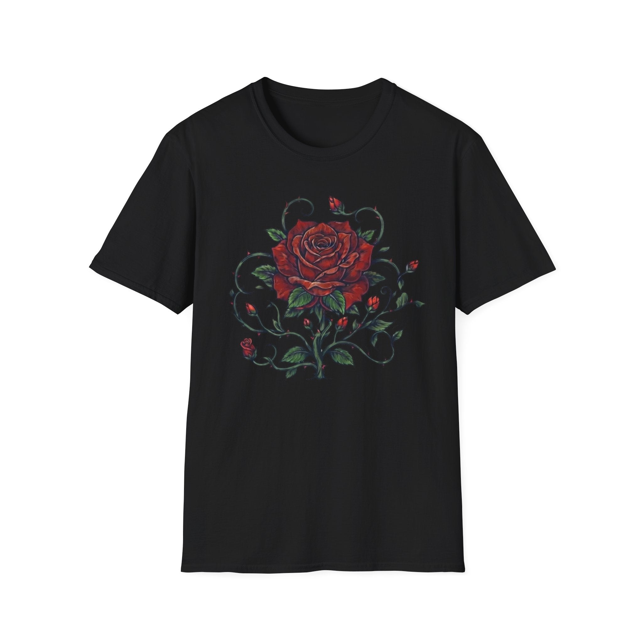 Rose Green Stem T-Shirt — Rose (103)