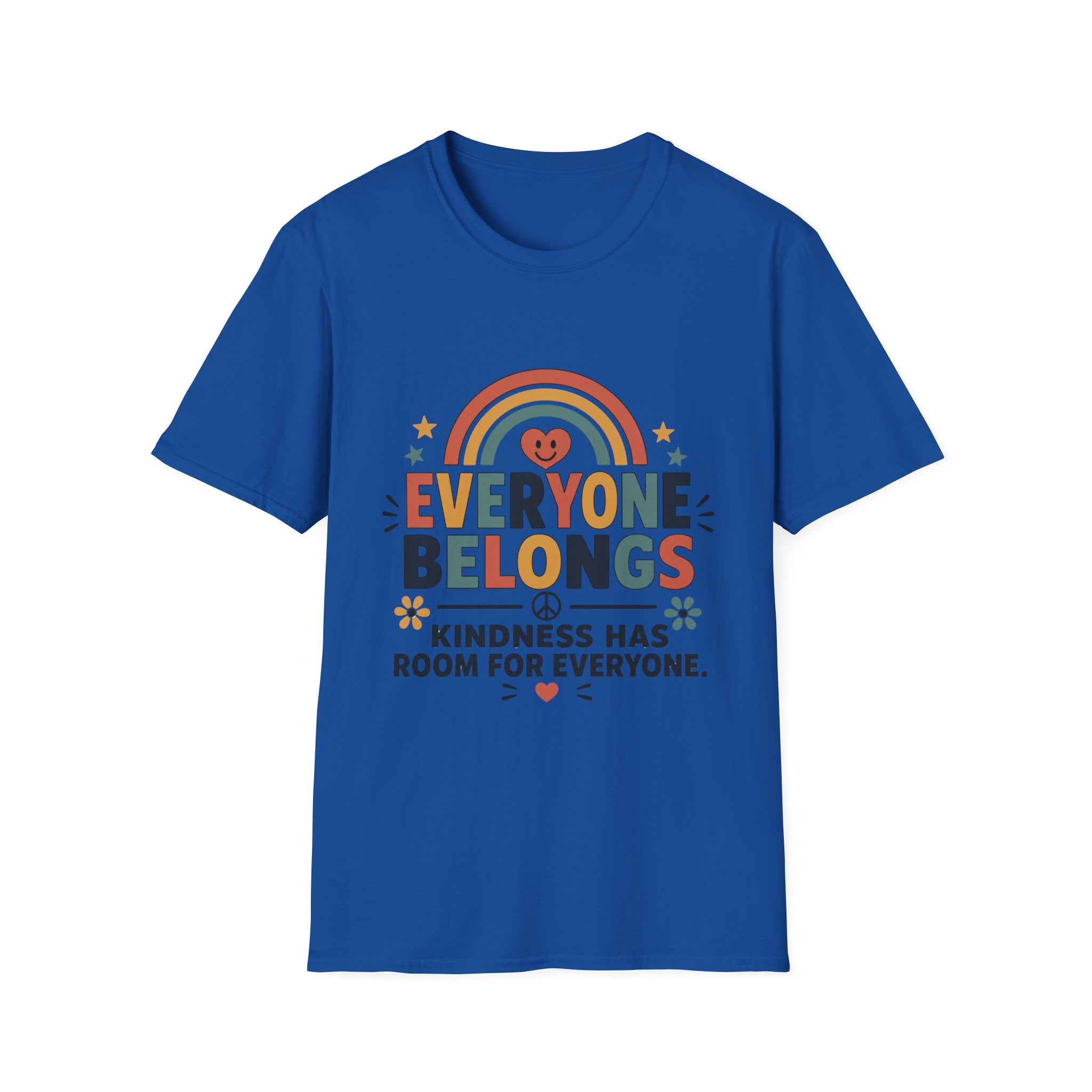Everyone Belongs T-Shirt — Rainbow & Hearts (4)