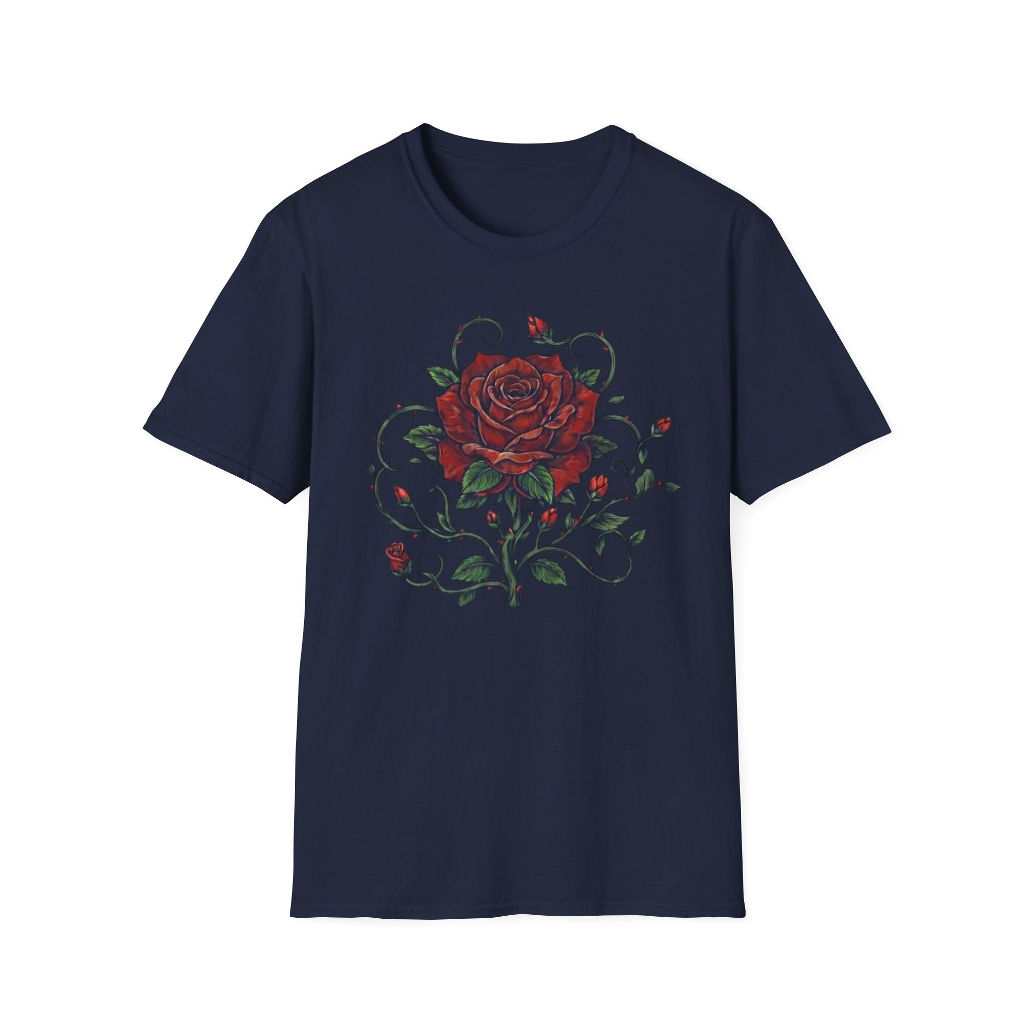 Rose Green Stem T-Shirt — Rose (103)