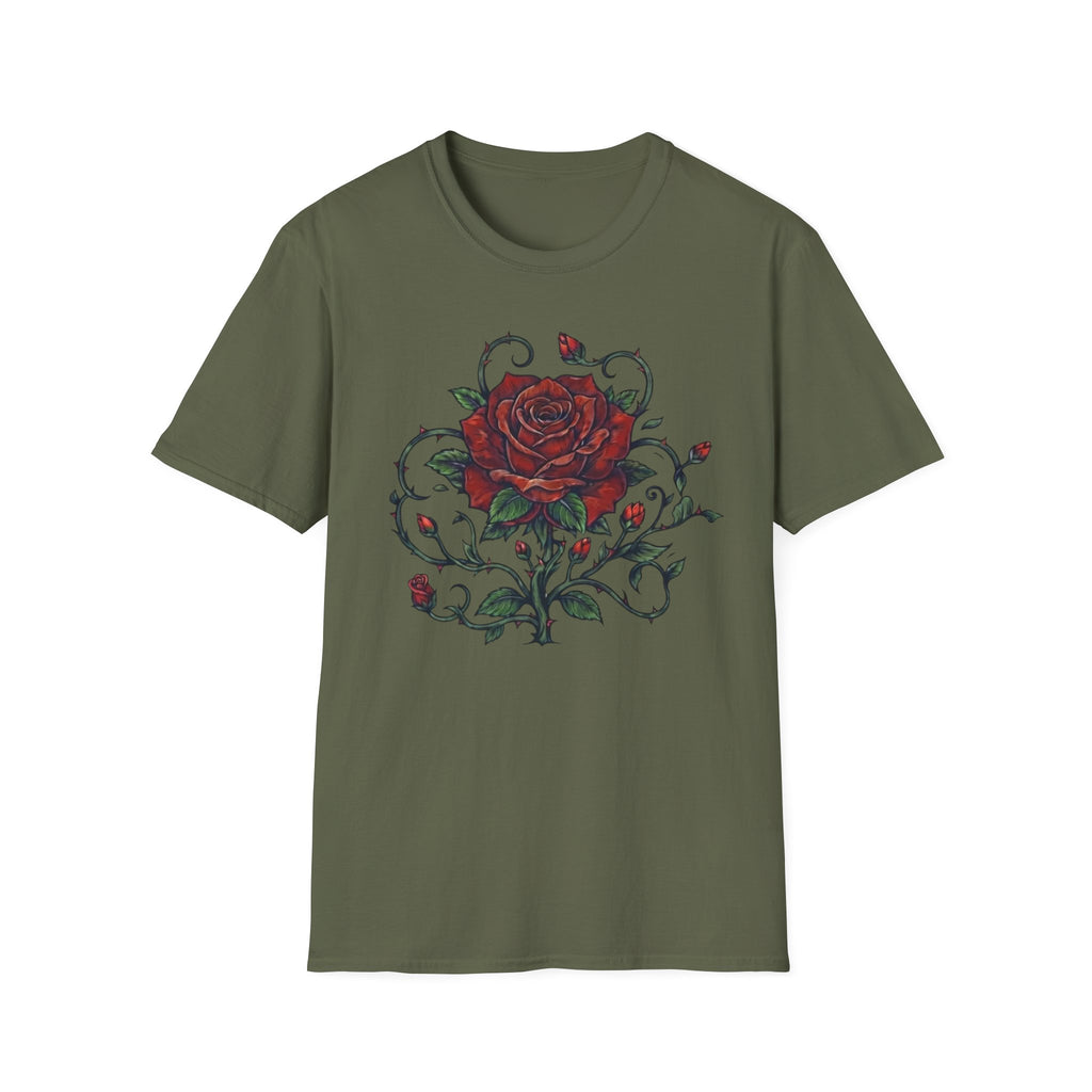 Rose Green Stem T-Shirt — Rose (103)