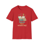 Express Your Artistic Self T-Shirt — Paintbrush & Book (93)
