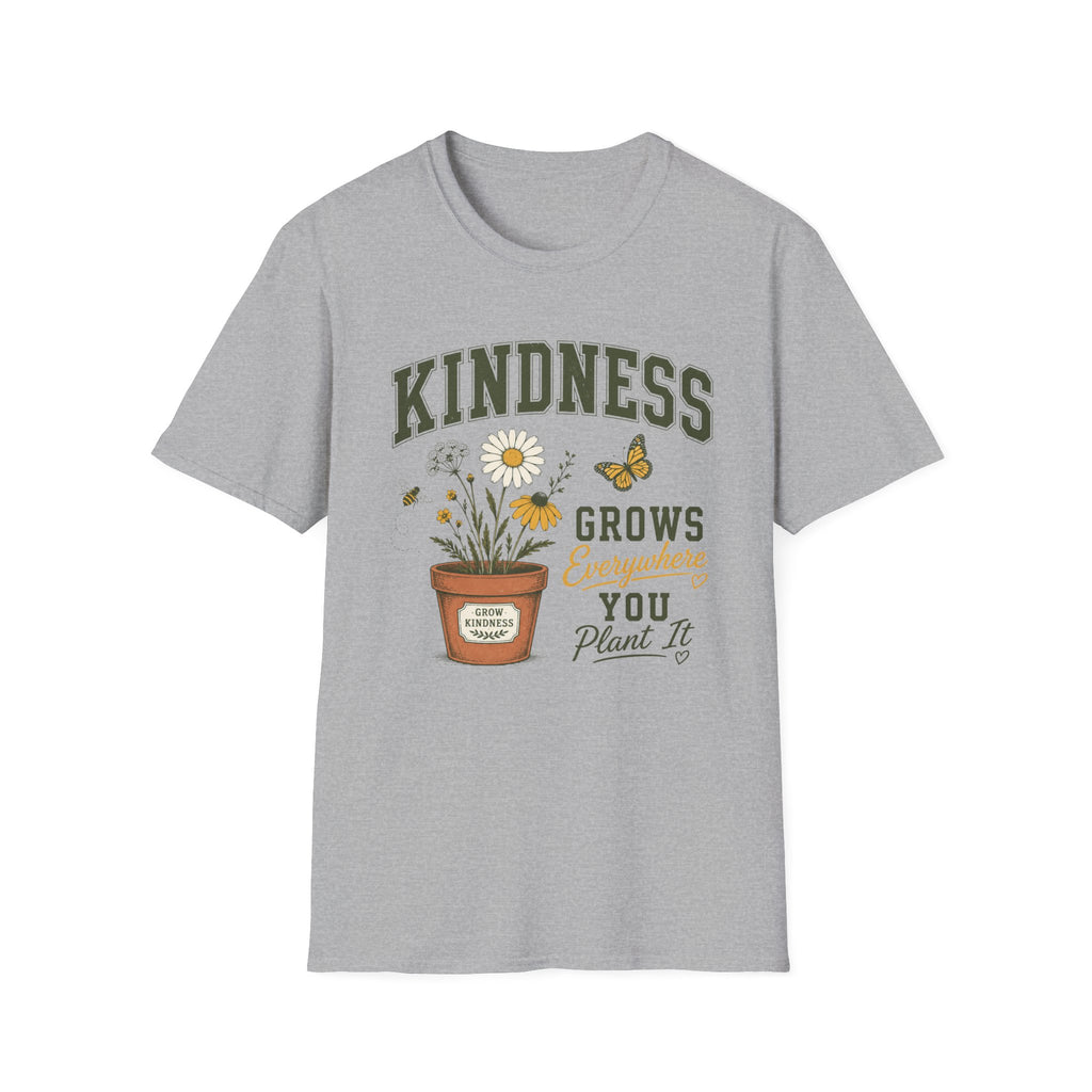 Kindness Grows T-Shirt — Butterfly Potted Daisy (2)