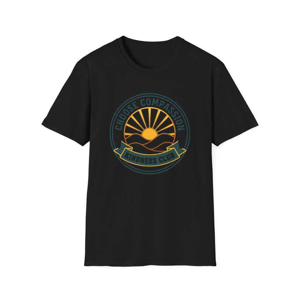 Choose Compassion Kindness Club T-Shirt — Emblem Sun Mountains (64)