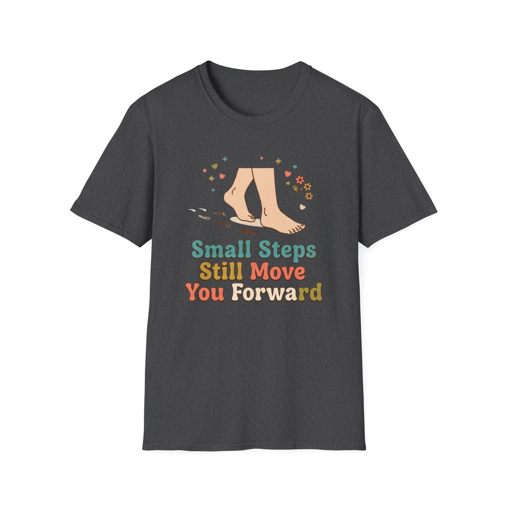 Small Steps Still Move You Forward T-Shirt — Stars & Feet (87)