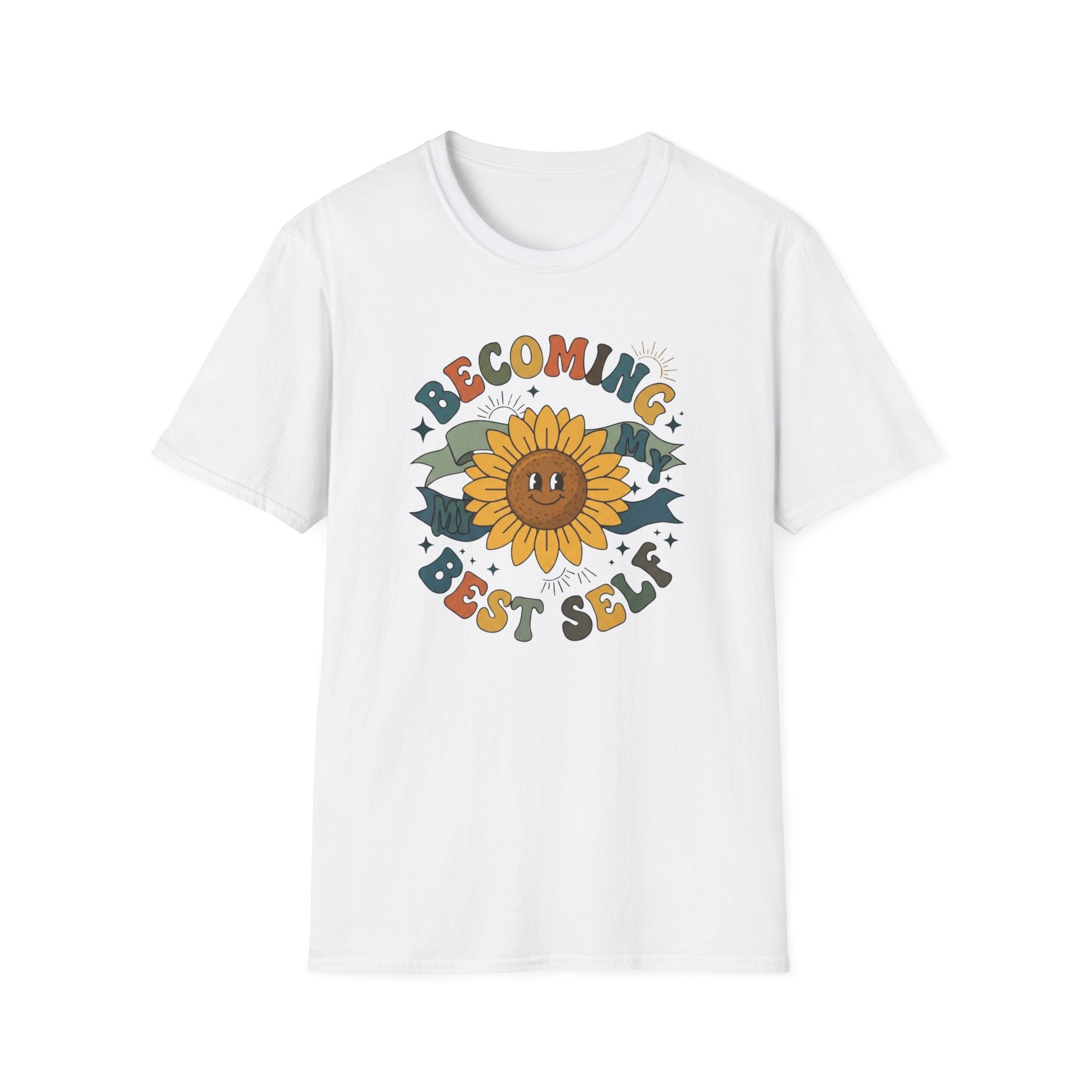 Becoming My Best Self T-Shirt — Sunflower Banner (66)