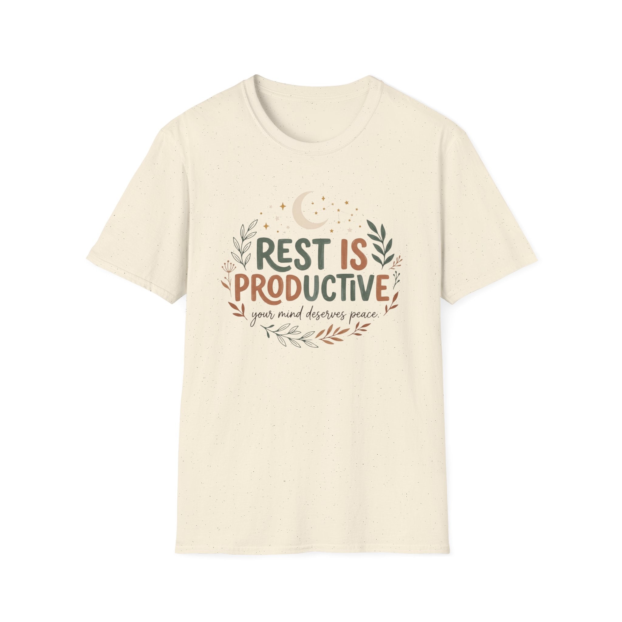 Rest Is Productive T-Shirt — Moon & Stars (32)