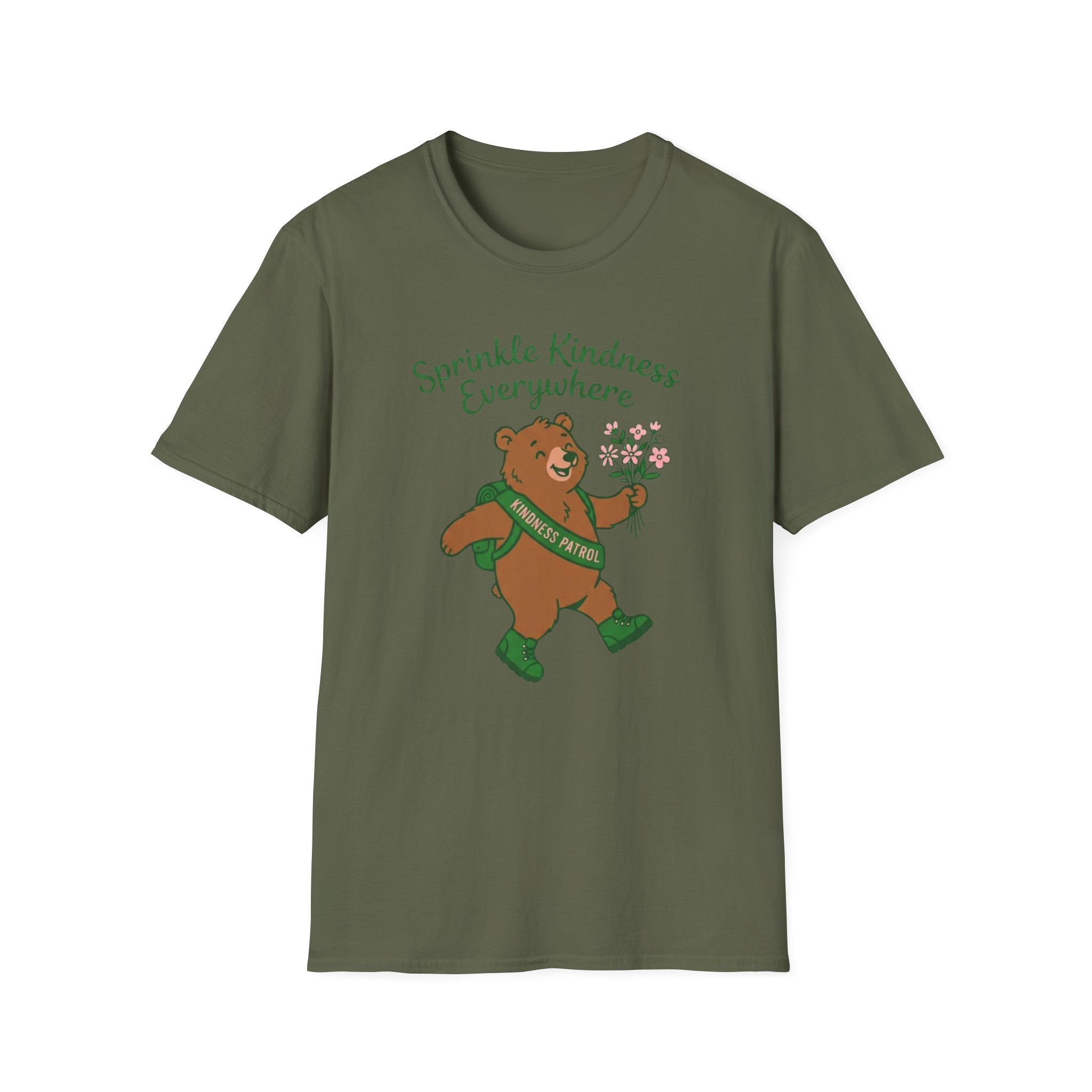 Sprinkle Kindness Everywhere T-Shirt — Bear & Flowers (54)