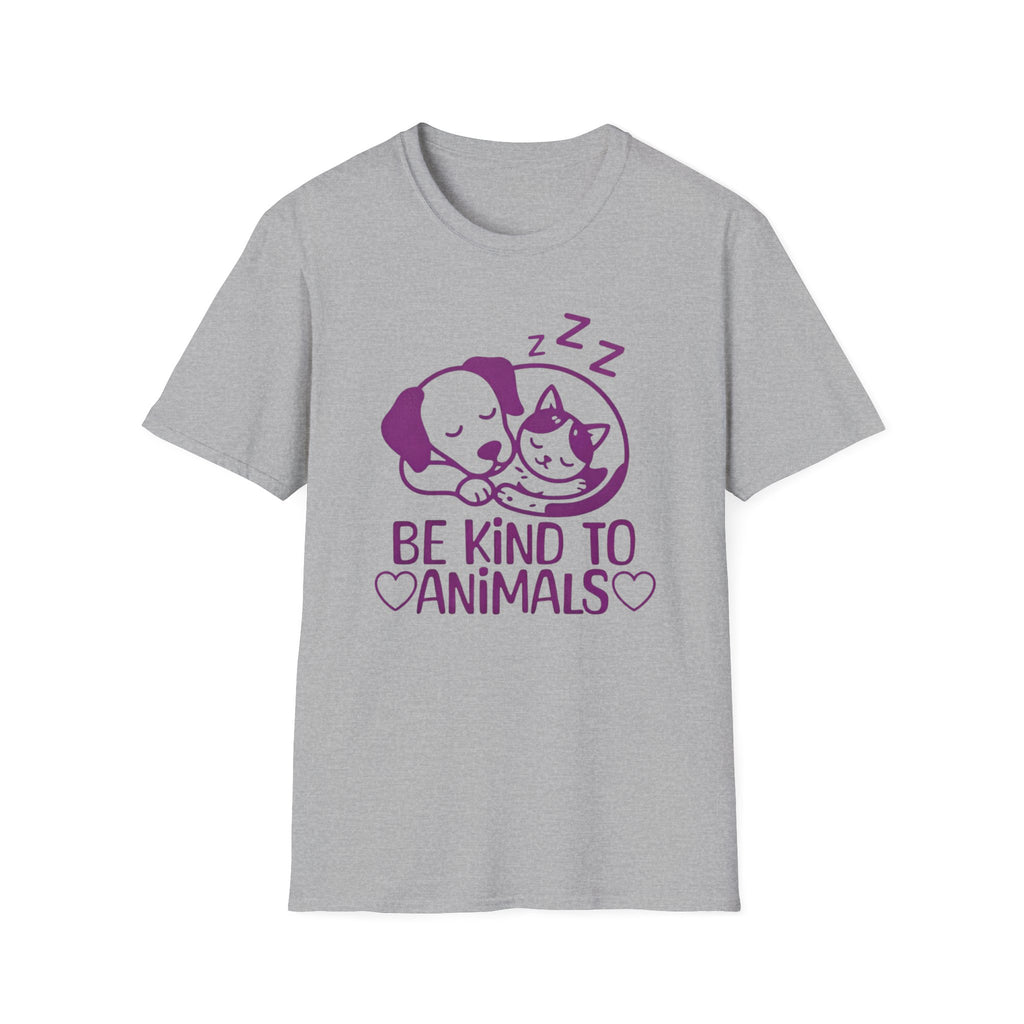 Be Kind To Animals T-Shirt — Dog & Cat (132)
