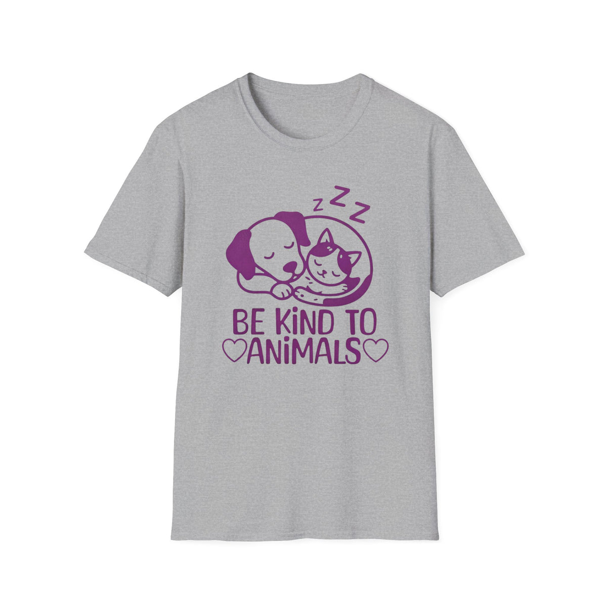 Be Kind To Animals T-Shirt — Dog & Cat (132)