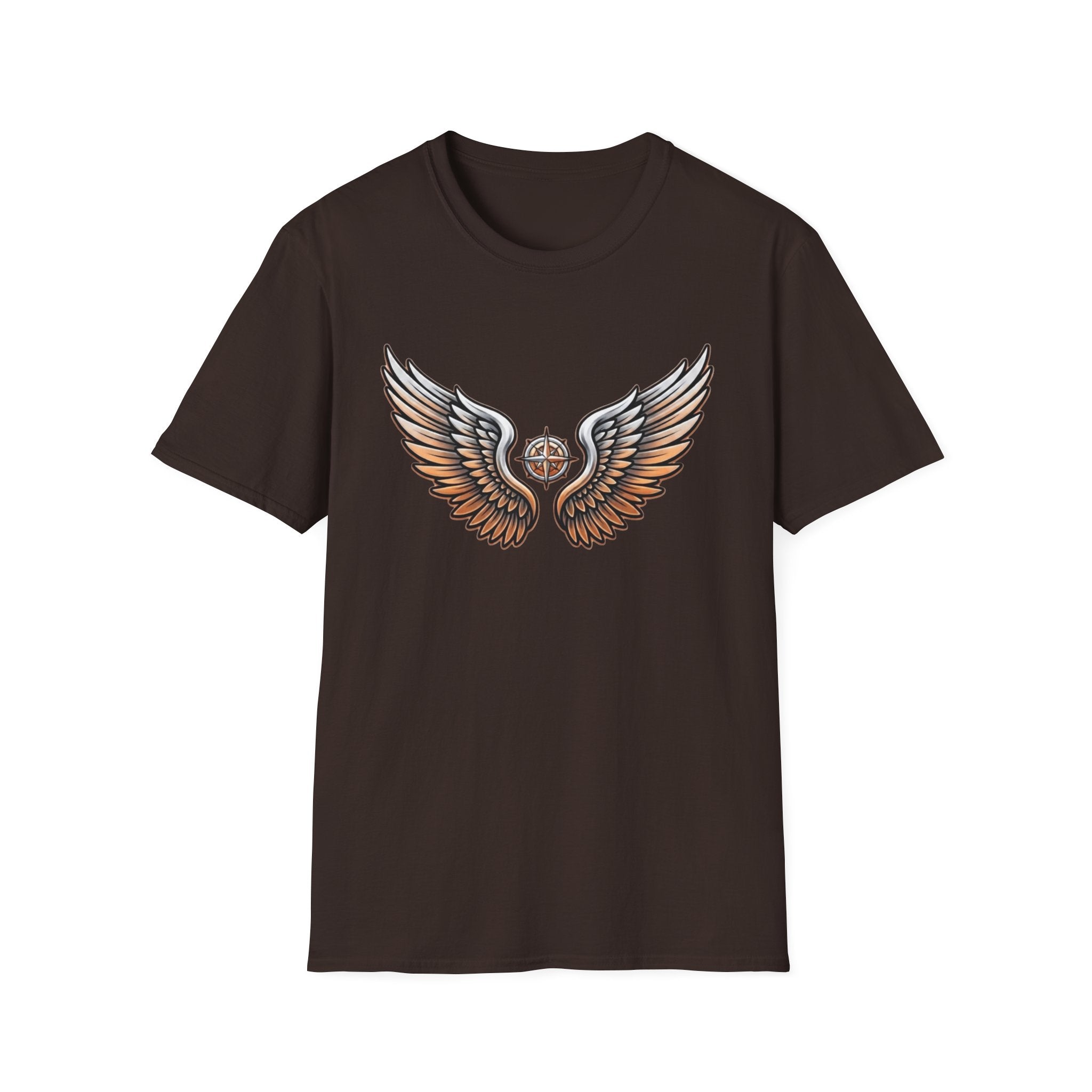 Silver Orange Wings T-Shirt — Wings (102)