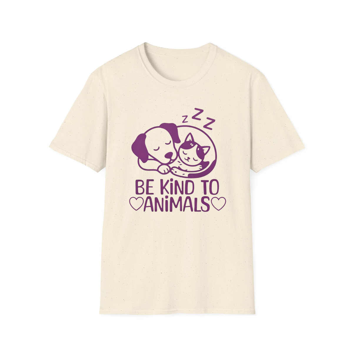 Be Kind To Animals T-Shirt — Dog & Cat (132)