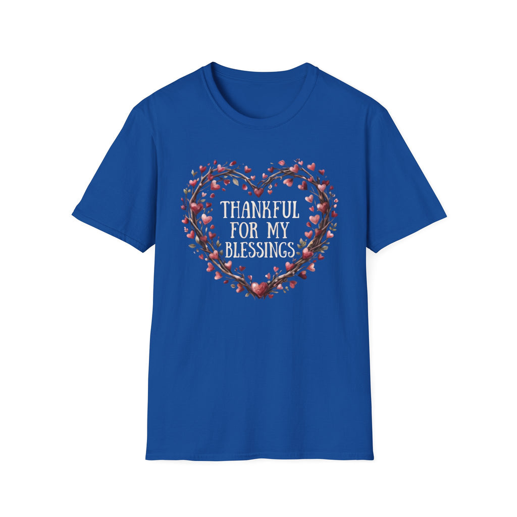 Thankful For My Blessing T-Shirt —  Heart Shaped Wreath (170)