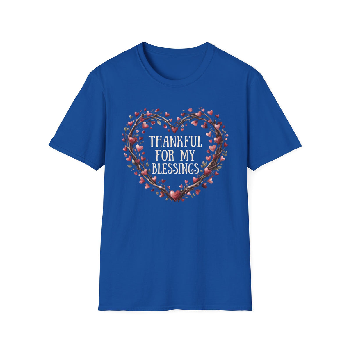 Thankful For My Blessing T-Shirt —  Heart Shaped Wreath (170)
