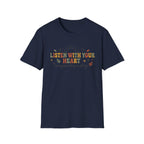 Listen With Your Heart T-Shirt — Leaves Heart & Sun (25)