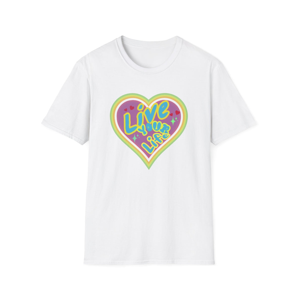 Live Your Life T-Shirt — Heart (147)