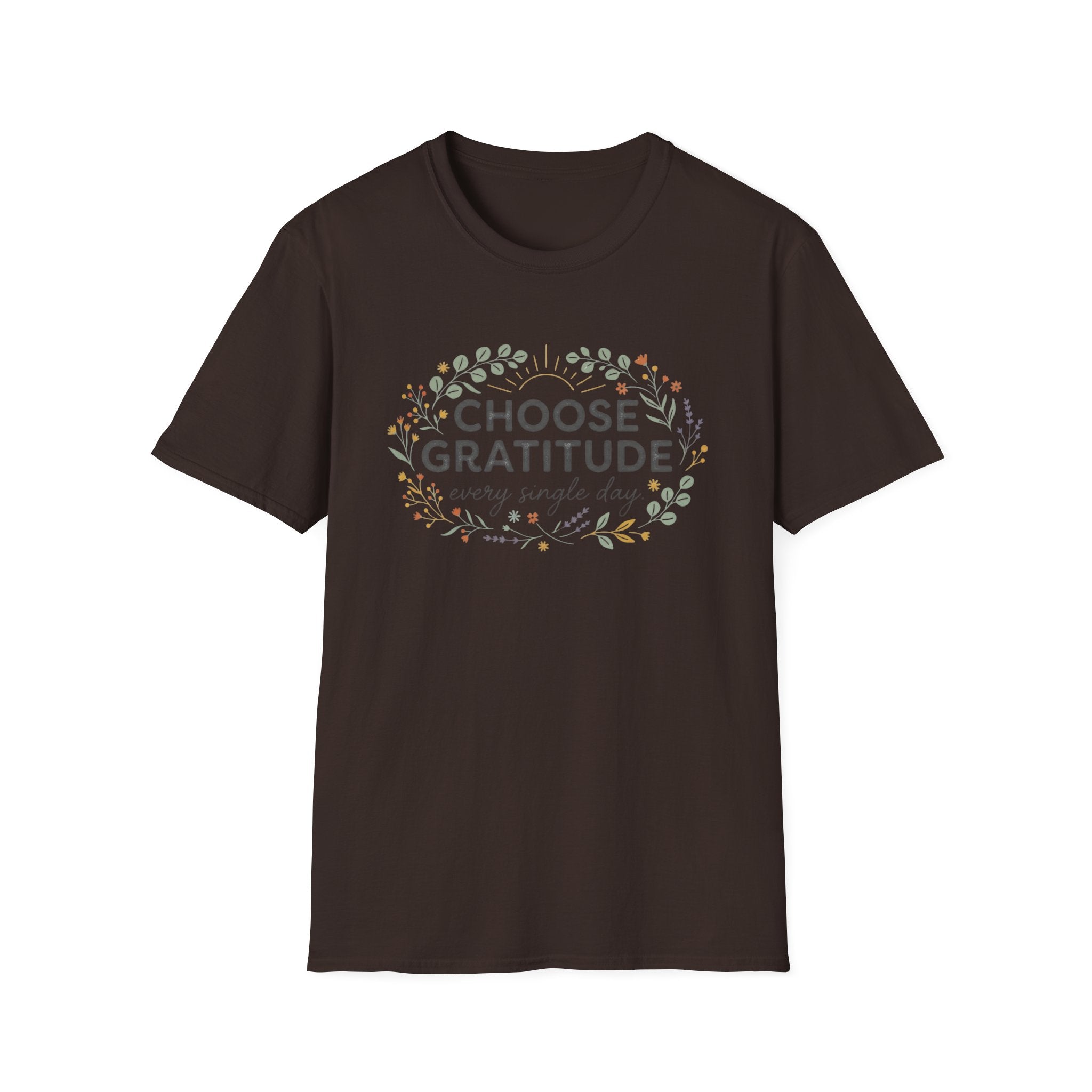 Choose Gratitude T-Shirt — Wild Flowers (41)