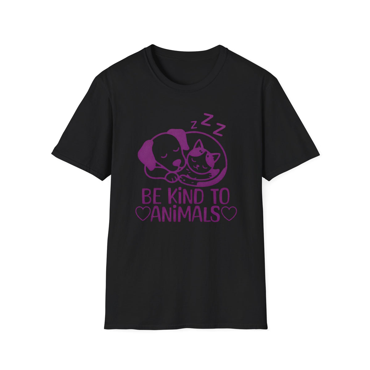 Be Kind To Animals T-Shirt — Dog & Cat (132)