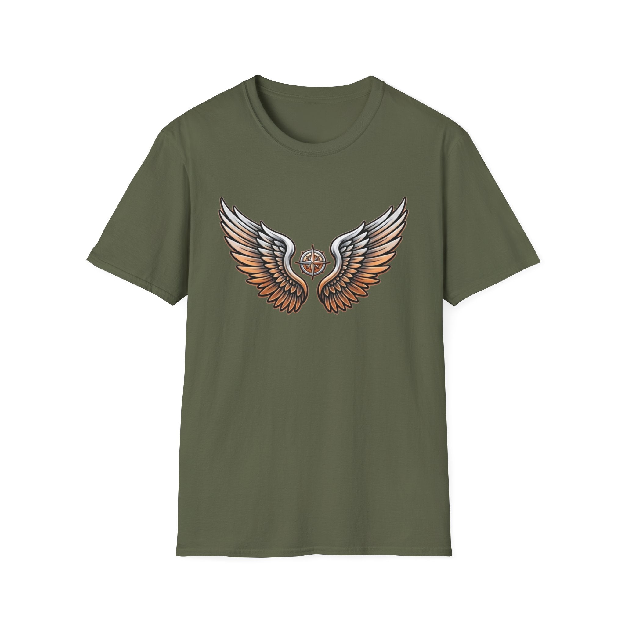 Silver Orange Wings T-Shirt — Wings (102)