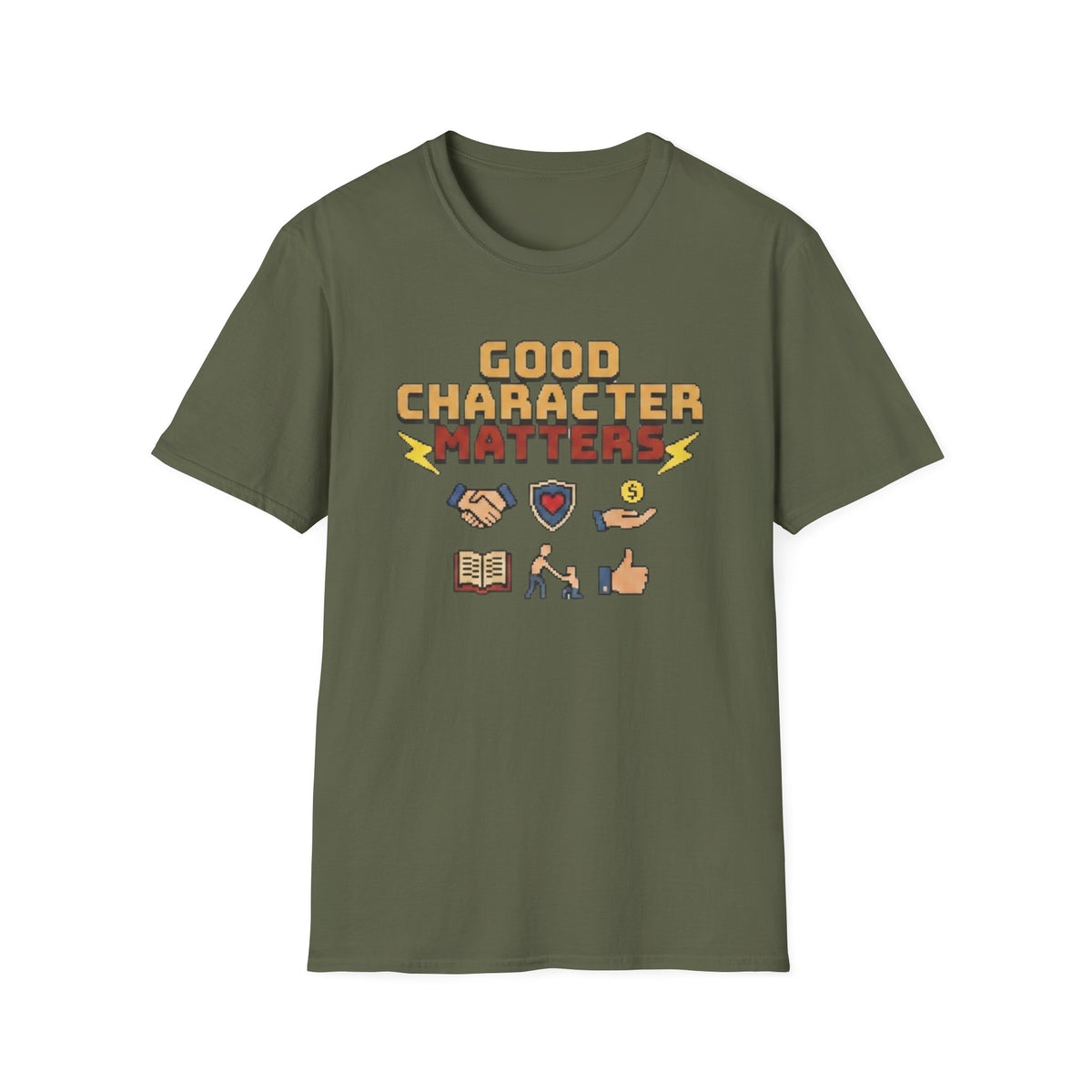 Good Character Matters T-Shirt — Small Symbols (125)