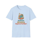 Embrace Adventure Explore Further T-Shirt — Compass Backpack (89)