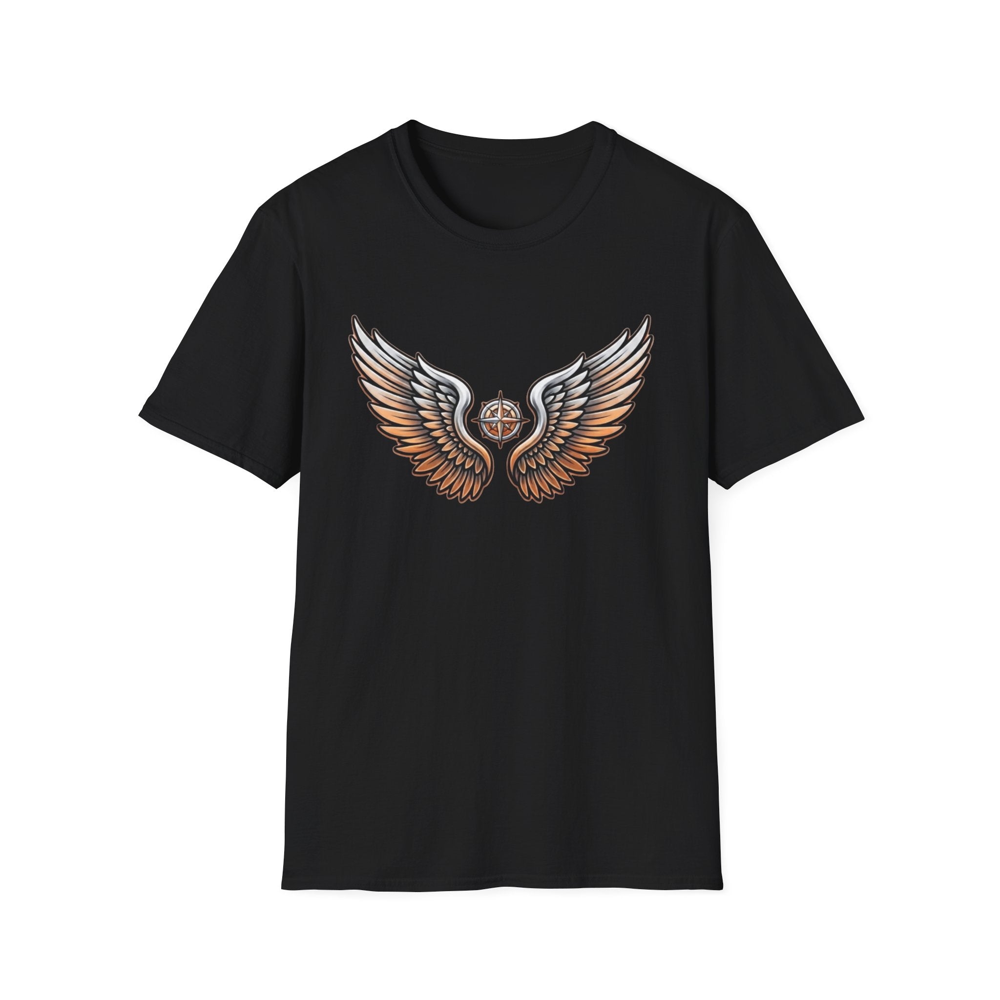 Silver Orange Wings T-Shirt — Wings (102)