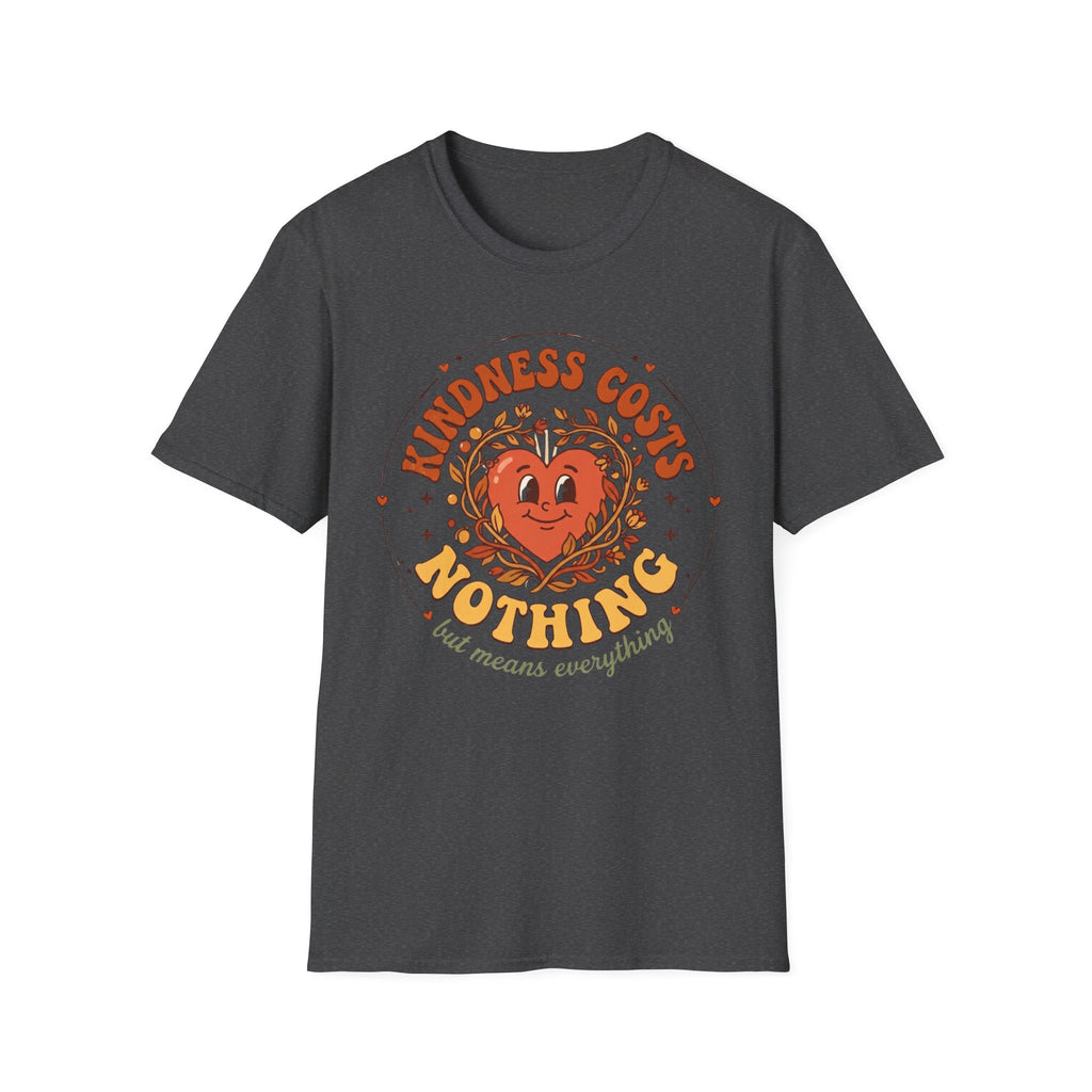 Kindness Costs Nothing T-Shirt — Heart Stars Wreath (21)