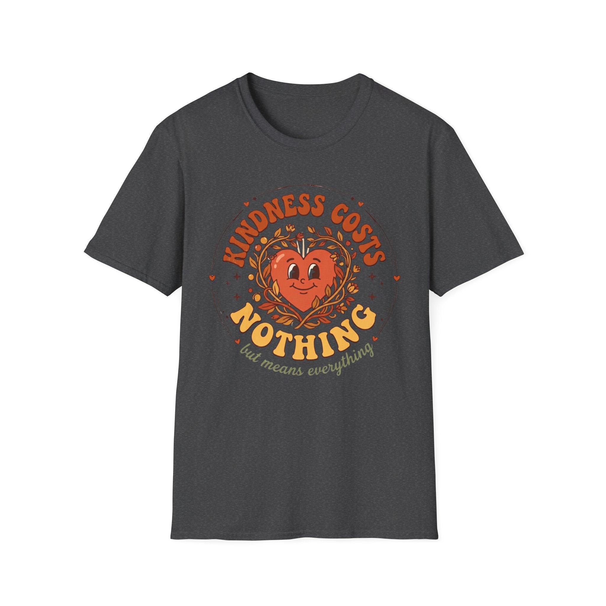 Kindness Costs Nothing T-Shirt — Heart Stars Wreath (21)